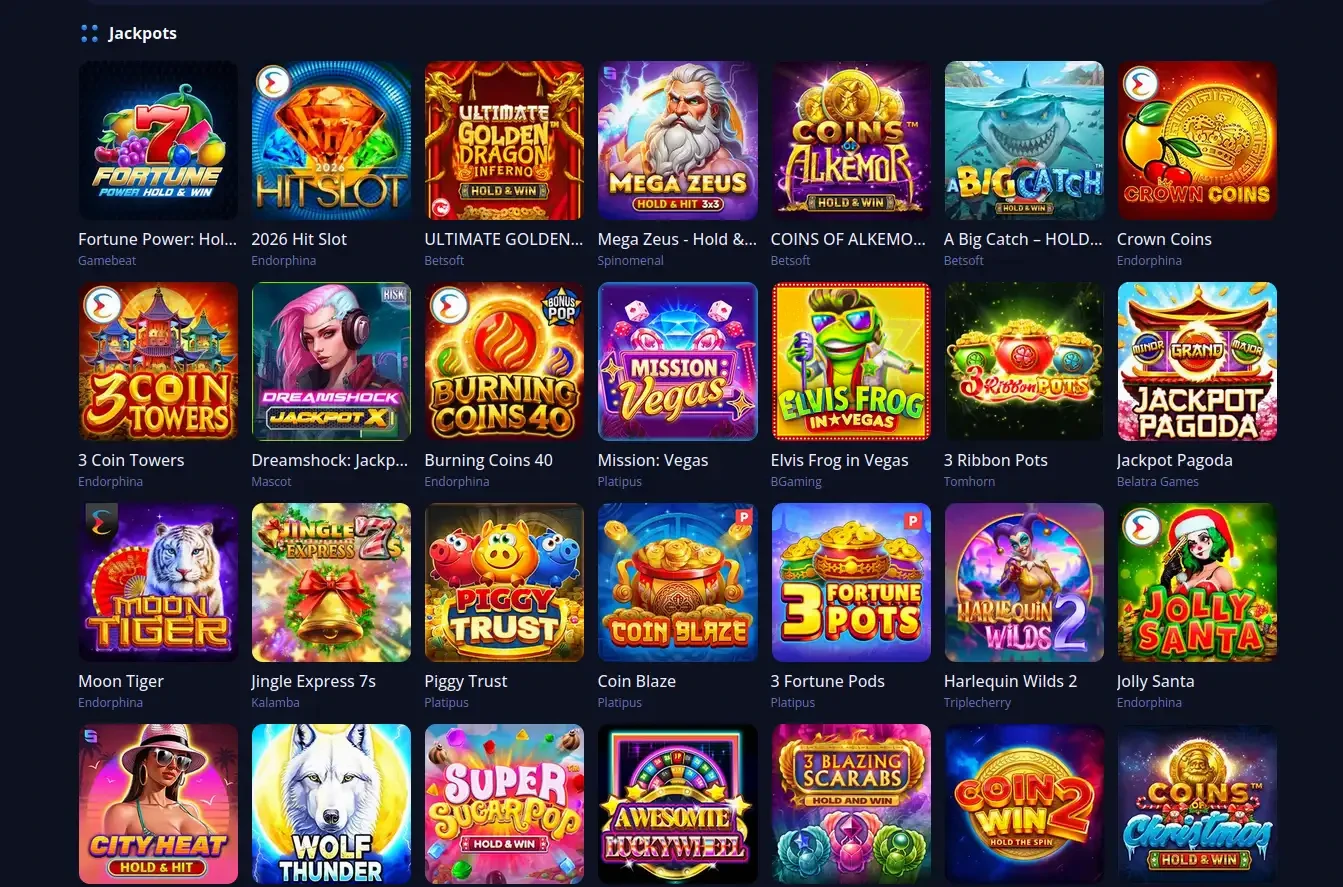 Panoramica dei giochi disponibili su Princess Casino